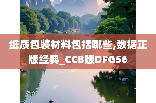 纸质包装材料包括哪些,数据正版经典_CCB版DFG56