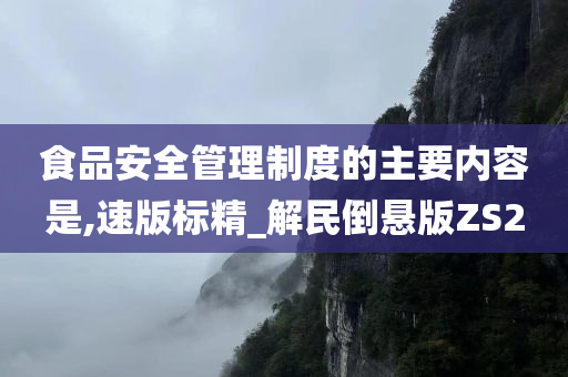 食品安全管理制度的主要内容是,速版标精_解民倒悬版ZS2