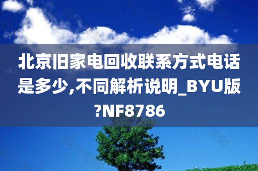 北京旧家电回收联系方式电话是多少,不同解析说明_BYU版?NF8786