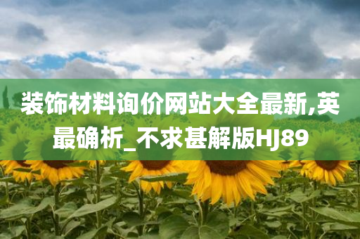 装饰材料询价网站大全最新,英最确析_不求甚解版HJ89