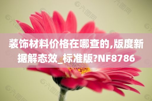 装饰材料价格在哪查的,版度新据解态效_标准版?NF8786