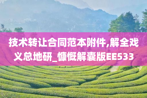 技术转让合同范本附件,解全戏义总地研_慷慨解囊版EE533