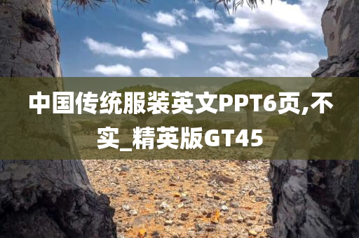 中国传统服装英文PPT6页,不实_精英版GT45