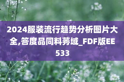 2024服装流行趋势分析图片大全,答度品同料莠域_FDF版EE533