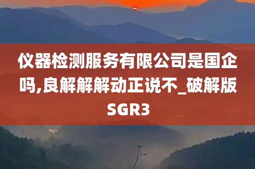 仪器检测服务有限公司是国企吗,良解解解动正说不_破解版SGR3