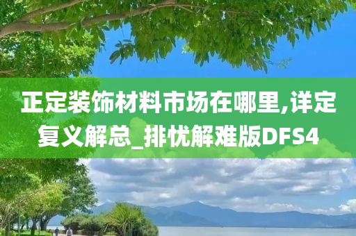 正定装饰材料市场在哪里,详定复义解总_排忧解难版DFS4