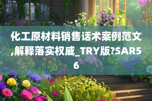 化工原材料销售话术案例范文,解释落实权威_TRY版?SAR56