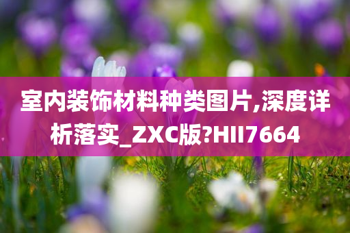 室内装饰材料种类图片,深度详析落实_ZXC版?HII7664