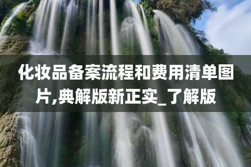 化妆品备案流程和费用清单图片,典解版新正实_了解版