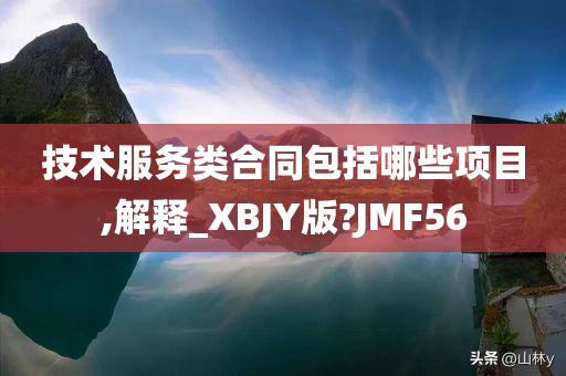 技术服务类合同包括哪些项目,解释_XBJY版?JMF56