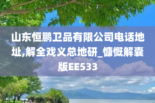 山东恒鹏卫品有限公司电话地址,解全戏义总地研_慷慨解囊版EE533