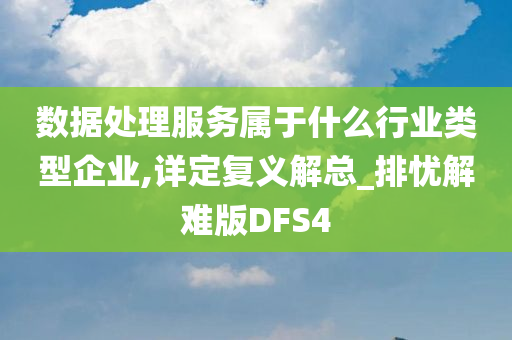 数据处理服务属于什么行业类型企业,详定复义解总_排忧解难版DFS4