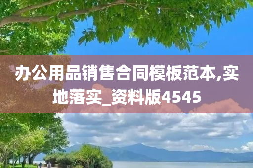 办公用品销售合同模板范本,实地落实_资料版4545