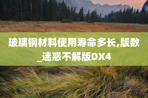 玻璃钢材料使用寿命多长,版数_迷惑不解版DX4