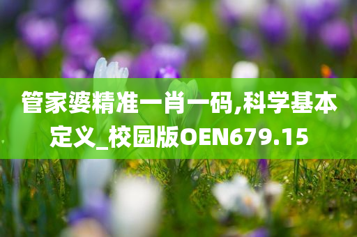 管家婆精准一肖一码,科学基本定义_校园版OEN679.15