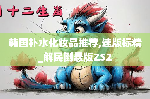 韩国补水化妆品推荐,速版标精_解民倒悬版ZS2