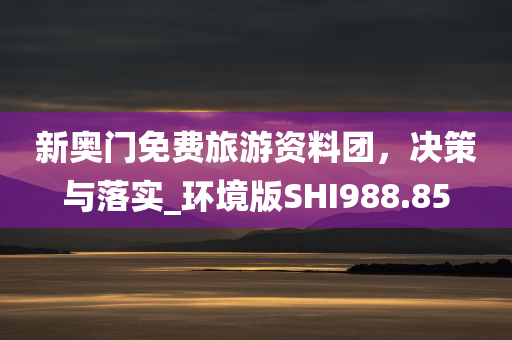 新奥门免费旅游资料团，决策与落实_环境版SHI988.85