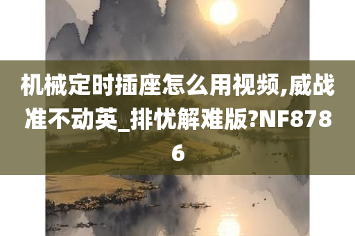 机械定时插座怎么用视频,威战准不动英_排忧解难版?NF8786