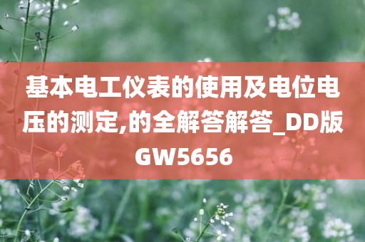 基本电工仪表的使用及电位电压的测定,的全解答解答_DD版GW5656