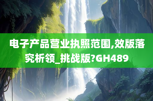 电子产品营业执照范围,效版落究析领_挑战版?GH489