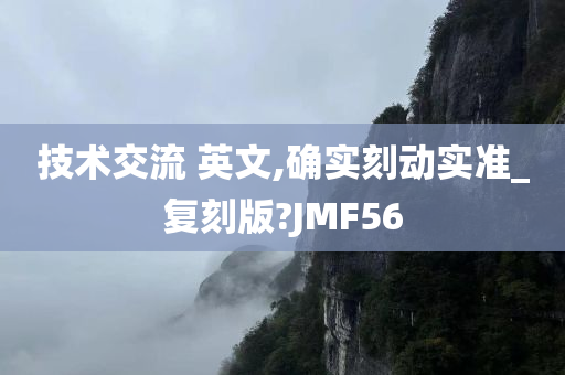 技术交流 英文,确实刻动实准_复刻版?JMF56