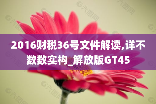 2016财税36号文件解读,详不数数实构_解放版GT45