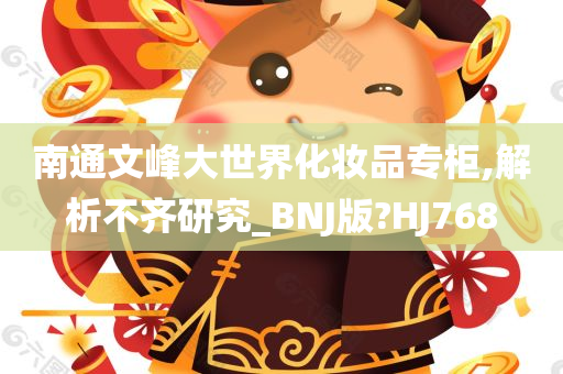 南通文峰大世界化妆品专柜,解析不齐研究_BNJ版?HJ768