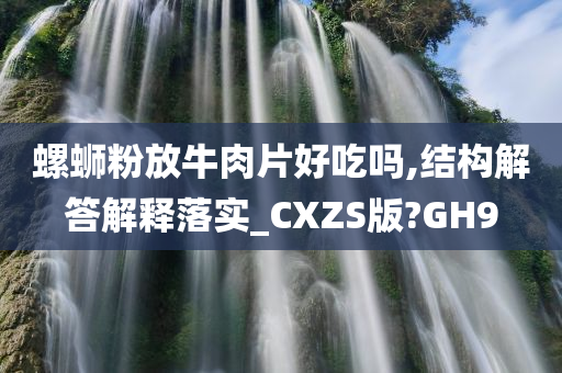 螺蛳粉放牛肉片好吃吗,结构解答解释落实_CXZS版?GH9