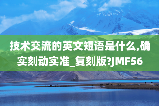 技术交流的英文短语是什么,确实刻动实准_复刻版?JMF56