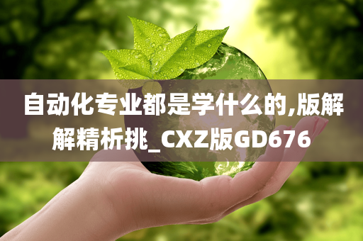 自动化专业都是学什么的,版解解精析挑_CXZ版GD676