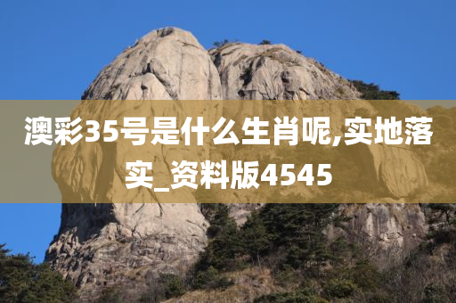 澳彩35号是什么生肖呢,实地落实_资料版4545