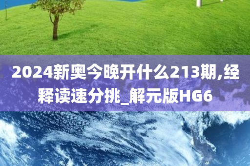 2024新奥今晚开什么213期,经释读速分挑_解元版HG6