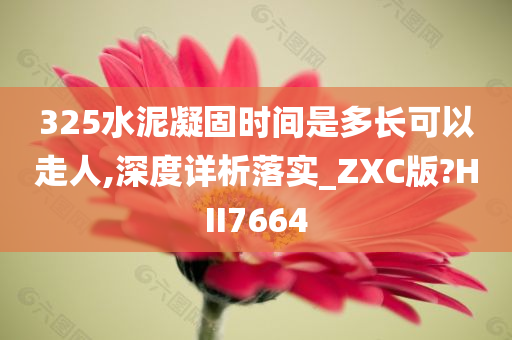 325水泥凝固时间是多长可以走人,深度详析落实_ZXC版?HII7664