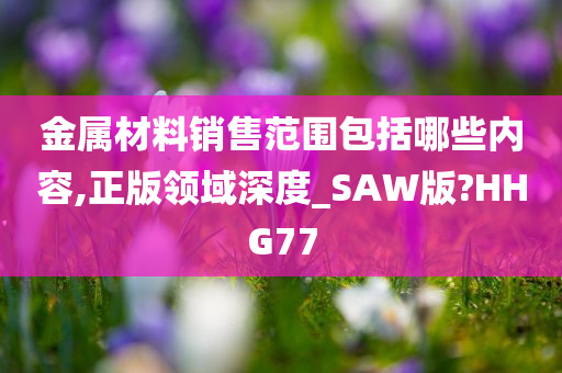 金属材料销售范围包括哪些内容,正版领域深度_SAW版?HHG77