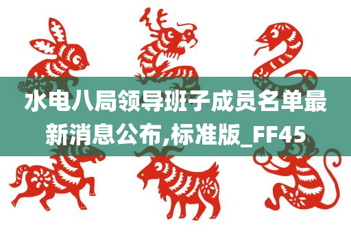 水电八局领导班子成员名单最新消息公布,标准版_FF45