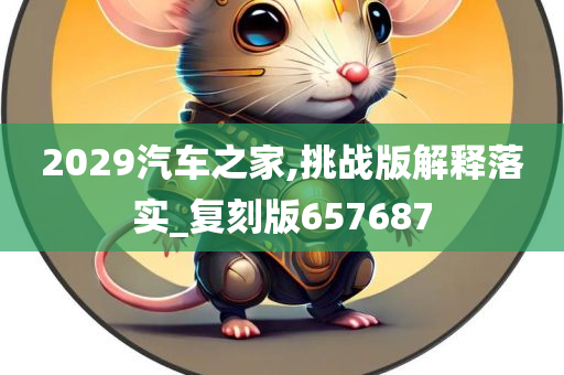 2029汽车之家,挑战版解释落实_复刻版657687