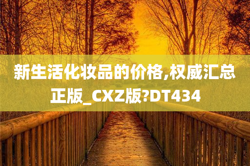 新生活化妆品的价格,权威汇总正版_CXZ版?DT434