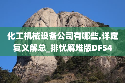 化工机械设备公司有哪些,详定复义解总_排忧解难版DFS4