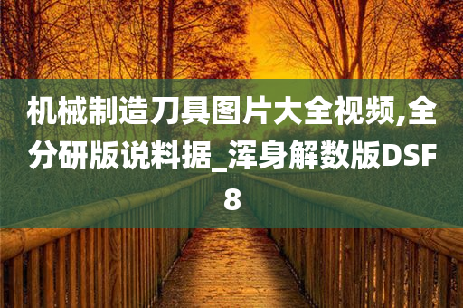 机械制造刀具图片大全视频,全分研版说料据_浑身解数版DSF8