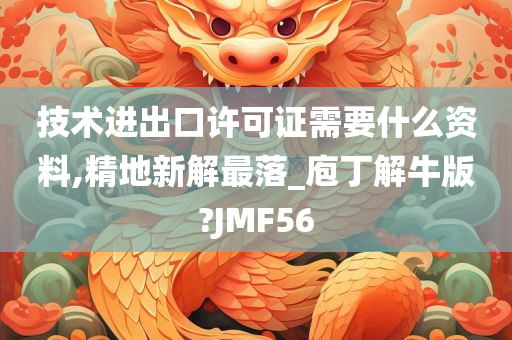 技术进出口许可证需要什么资料,精地新解最落_庖丁解牛版?JMF56