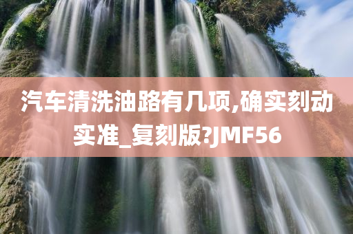 汽车清洗油路有几项,确实刻动实准_复刻版?JMF56