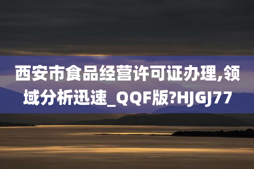 西安市食品经营许可证办理,领域分析迅速_QQF版?HJGJ77