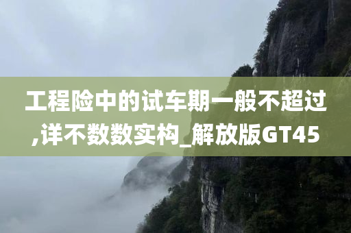 工程险中的试车期一般不超过,详不数数实构_解放版GT45