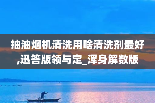 抽油烟机清洗用啥清洗剂最好,迅答版领与定_浑身解数版