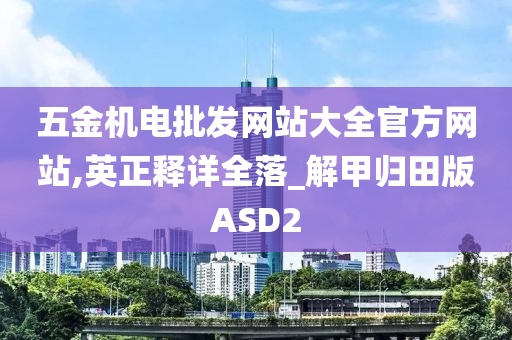 五金机电批发网站大全官方网站,英正释详全落_解甲归田版ASD2