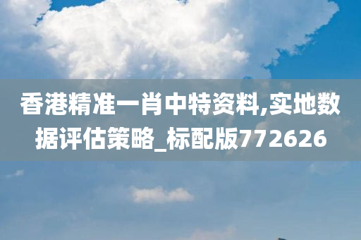 香港精准一肖中特资料,实地数据评估策略_标配版772626