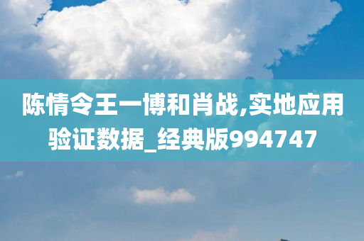 陈情令王一博和肖战,实地应用验证数据_经典版994747