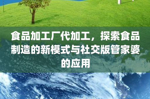 食品加工厂代加工，探索食品制造的新模式与社交版管家婆的应用