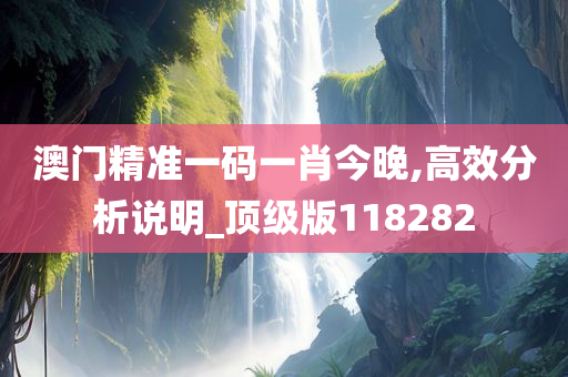 澳门精准一码一肖今晚,高效分析说明_顶级版118282