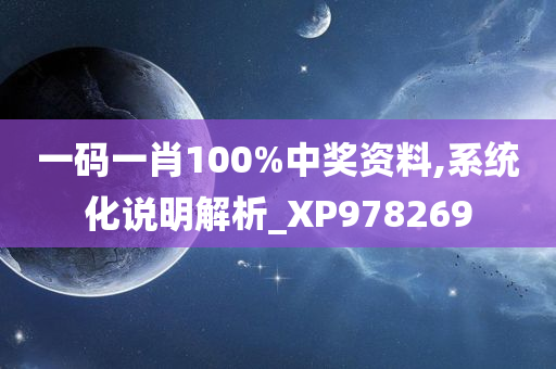 一码一肖100%中奖资料,系统化说明解析_XP978269